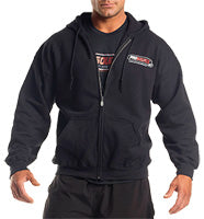 black ProSource Hooded Zip Sweatshirt
