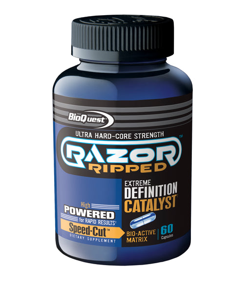 bioquest ultra hard-core strength razor ripped extreme definition catalyst high powered for rapid results speed cut bio active matrix 60 capsules 