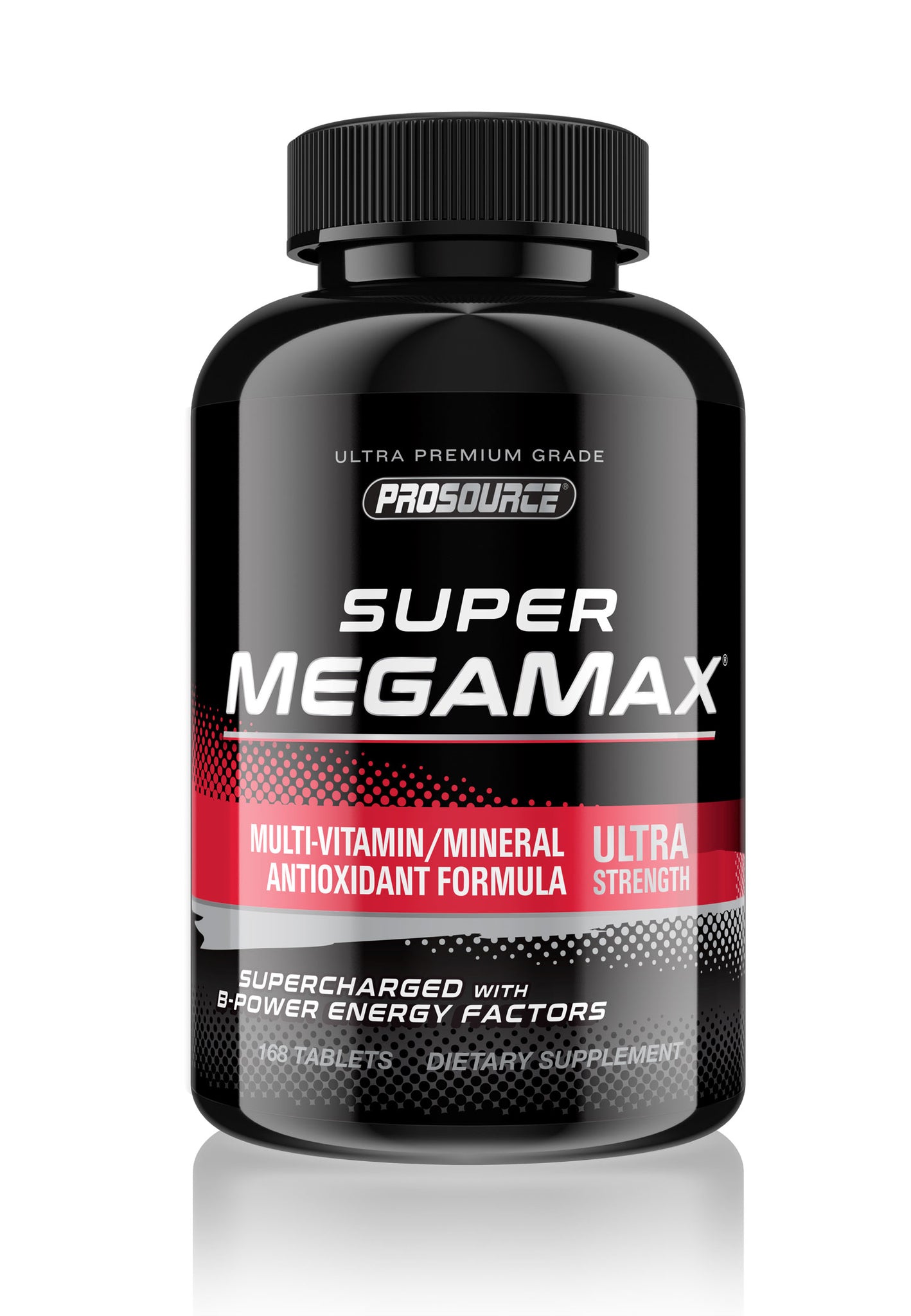 Super MegaMax multi-vitamin/mineral antioxidant formula ultra strength supercharged with b-power energy factors 168 tablets